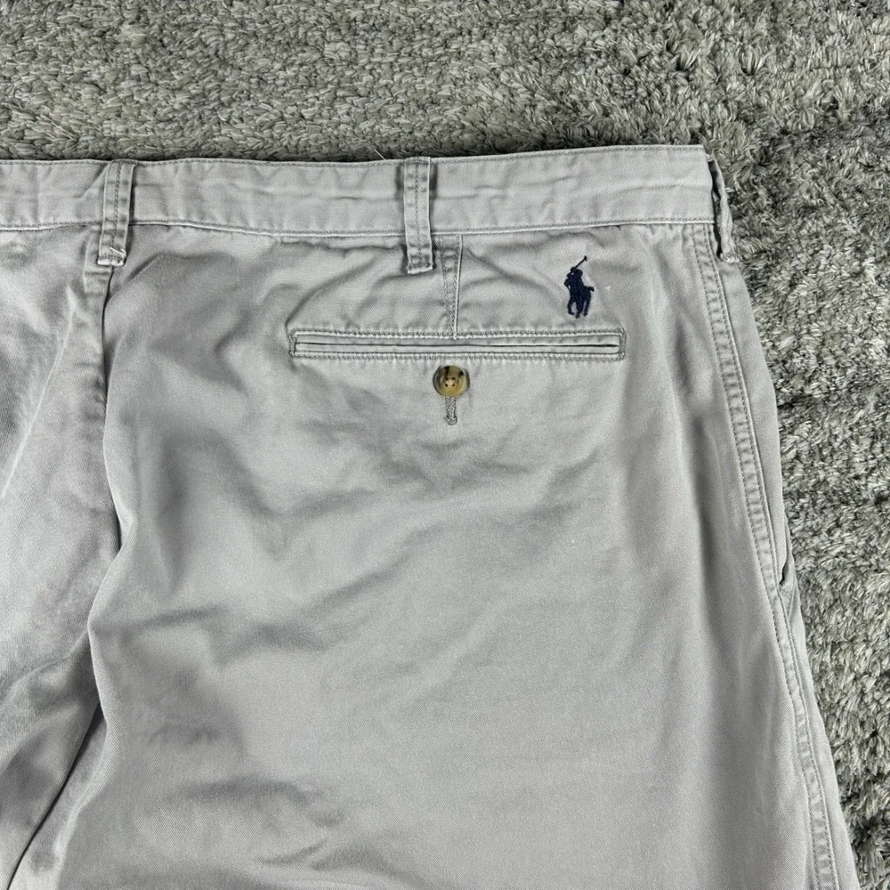 Polo Ralph Lauren Classic Fit Shorts Mens 44x10 Grey Chino Twill Cotton Casual